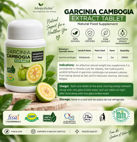 Garcinia Cambogia Extract Tablets – Natural Food Supplement | 60 Tablets