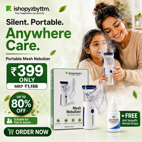 Portable Mesh Nebulizer + FREE Herbal Drops