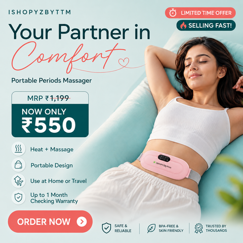 Portable Period Cramp Massager – Heat & Massage Therapy for Menstrual Pain Relief