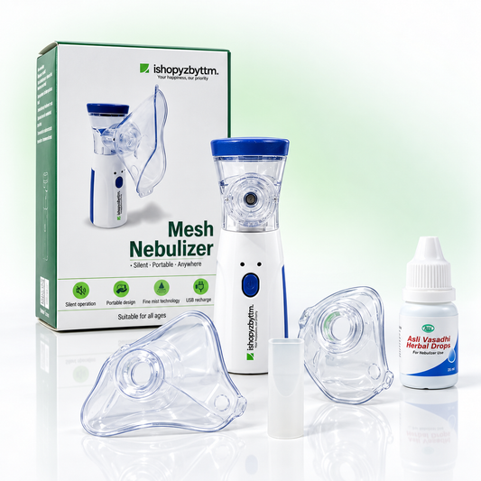 Portable Mesh Nebulizer + FREE Herbal Drops | 1 Year Warranty
