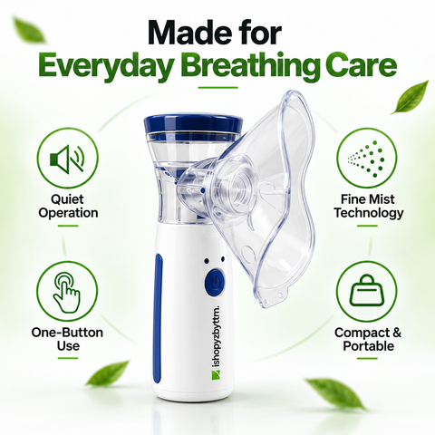 Portable Mesh Nebulizer + FREE Herbal Drops | 1 Year Warranty